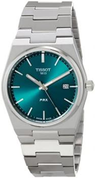 Tissot PRX green man watch only time T137.410.11.091.00 steel