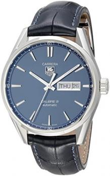 TAG Heuer Men's Carrera 41mm Blue Alligator Leather Band Steel Case Automatic Analog Watch WAR201E.FC6292