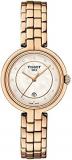 Tissot Flamingo women's watch only time pink mother of pearl with diamonds T094.210.33.116.02 steel