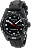 Tissot men's watch PRS 516 Powermatic 80 black steel T131.430.36.052.00 black leather strap