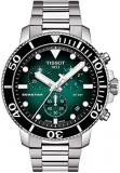 Tissot Men's Chronograph Seastar 1000 Watch Green Background Steel T120.417.11.0...