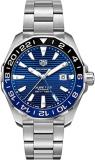 TAG Heuer orologio Aquaracer GMT 43mm Calibre 7 blu automatico Acciaio WAY201T.B...
