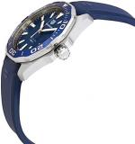 TAG Heuer Men's Aquaracer Blue Rubber Strap and Blue Dial with Swiss Quartz Movement Watch WAY111C.FT6155, strap