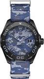 Tag Heuer Aquaracer Blue Camouflage Dial Automatic Mens Watch WAY208D.FC8221