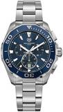 TAG Heuer Men's Aquaracer 43mm Steel Bracelet & Case Quartz Blue Dial Analog Watch CAY111B.BA0927