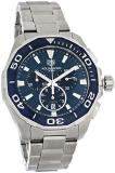 Tag Heuer Mens Aquaracer Stainless Steel Chronograph Watch, Diving Watch,Chronograph,Quartz Movement