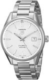 TAG Heuer Men's WAR211B.BA0782 Carrera Stainless Steel Automatic Watch, White, A...