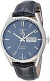 TAG Heuer Men's Carrera 41mm Blue Alligator Leather Band Steel Case Automatic An...