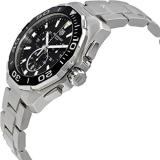 TAG Heuer Men's Aquaracer 43mm Steel Bracelet & Case Quartz Black Dial Analog Watch CAY111A.BA0927