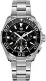TAG Heuer Men's Aquaracer 43mm Steel Bracelet & Case Quartz Black Dial Analog Watch CAY111A.BA0927