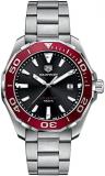 Tag Heuer Aquaracer Black Dial Stainless Steel Men's Watch WAY101BBA0746, Diving Watch