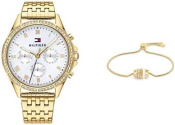 Tommy Hilfiger Analog Multifunction Quartz Watch and Stainless Steel Bracelet for Women