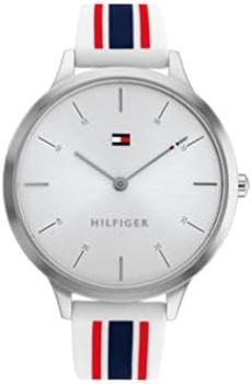 Tommy Hilfiger Analogue Quartz Watch for Women with Red Silicone Bracelet - 1782498