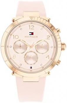 Tommy Hilfiger Analogue Multifunction Quartz Watch for Women with Blush Silicone Bracelet - 1782492