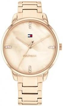 Tommy Hilfiger Analogue Quartz Watch for Women with Carnation Gold Coloured Stainless Steel Bracelet - 1782545