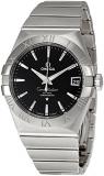 Omega Constellation Co-Axial Stainless Steel Automatic Men's Watch Black Dial Date 123.10.38.21.01.001