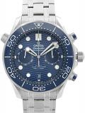 Omega Seamaster Diver Chronograph Automatic Chronometer Blue Dial Men's Watch 210.30.44.51.03.001