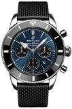 Breitling Superocean Heritage II Chronograph B01 44mm Watch Blue Dial with Black...