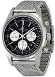 Breitling Transocean Black Dial Chronograph Automatic Mens Watch AB015112-BA59SS...