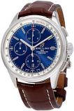 Breitling Premier Chronograph 42 Blue Dial on Brown Strap Men's Watch A13315351C...