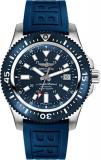 Breitling Superocean 44 Special Steel Men's Watch with Blue Rubber Strap Y173931...