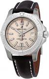 Breitling Chronomat Colt Automatic 41 Steel on Black Leather Men's Watch - A1731...