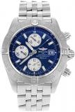 Breitling Galactic Chronograph Blue Dial Stainless Steel Mens Watch A1336410-C64...