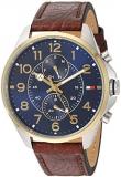 Tommy Hilfiger Men Analogue Quartz Watch with Leather Strap 1791275