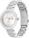 Tommy Hilfiger Analogue Multifunction Quartz Watch for Women with Silver Stainless Steel Bracelet - 1782532
