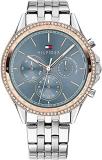 Tommy Hilfiger Analog Multifunction Quartz Watch and Stainless Steel Earrings for Women