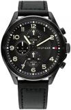 Tommy Hilfiger Analogue Multifunction Quartz Watch for Men with Black Leather Strap - 1792004