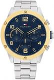 Tommy Hilfiger Analogue Multifunction Quartz Watch for Men with Silver Stainless Steel Bracelet - 1792031