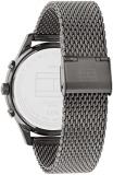 Tommy Hilfiger Analogue Multifunction Quartz Watch for Men with Gunmetal Stainless Steel Mesh Bracelet - 1710506