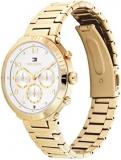 Tommy Hilfiger Analogue Multifunction Quartz Watch for Women with Gold Coloured Stainless Steel Bracelet - 1782490