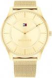 Tommy Hilfiger Analogue Quartz Watch for Women with Gold Coloured Stainless Stee...
