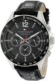 Tommy Hilfiger Men's 1791117 Sophisticated Sport Watch with Black Leather Band