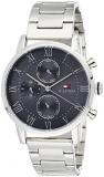 Tommy Hilfiger Analog Multifunction Quartz Watch and Stainless Steel Earrings for Men