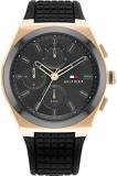 Tommy Hilfiger Men's Multi Dial Quartz Watch with Silicone Strap 1791931