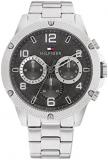 Tommy Hilfiger Analogue Multifunction Quartz Watch for Men with Silver Stainless...