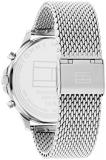 Tommy Hilfiger Analogue Multifunction Quartz Watch for Men with Silver Stainless Steel Mesh Bracelet - 1710498