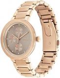 Tommy Hilfiger Analogue Multifunction Quartz Watch for Women with Carnation Gold Coloured Stainless Steel Bracelet - 1782533