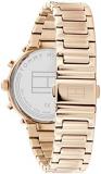 Tommy Hilfiger Analogue Multifunction Quartz Watch for Women with Carnation Gold Coloured Stainless Steel Bracelet - 1782489