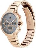 Tommy Hilfiger Analogue Multifunction Quartz Watch for Women with Carnation Gold Coloured Stainless Steel Bracelet - 1782489