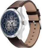 Tommy Hilfiger Automatic Watch for Men with Dark Brown Leather Strap - 1791888