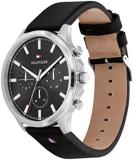 Tommy Hilfiger Analogue Multifunction Quartz Watch for Men with Black Leather Strap - 1710495