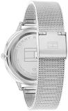 Tommy Hilfiger Analogue Quartz Watch for Women with Silver Stainless Steel Mesh Bracelet - 1782493