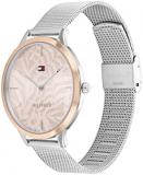 Tommy Hilfiger Analogue Quartz Watch for Women with Silver Stainless Steel Mesh Bracelet - 1782493