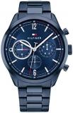 Tommy Hilfiger Analogue Multifunction Quartz Watch for Men with Blue Stainless S...
