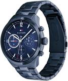 Tommy Hilfiger Analogue Multifunction Quartz Watch for Men with Blue Stainless Steel Bracelet - 1791945