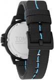 Tommy Hilfiger Jeans Analogue Quartz Watch for Men with Black Ocean Plastic Textile Strap - 1791999